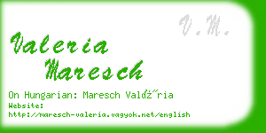 valeria maresch business card